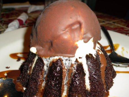 Molten chocolate cake from Chilis.