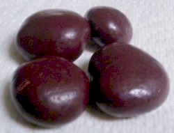 Dark chocolate covered cherries by Harry & David.