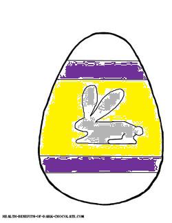 Easter egg with bunny design.