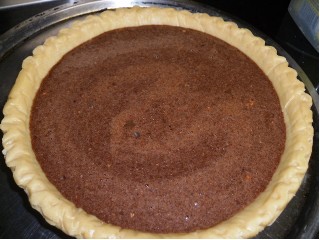 Raw chocolate chess pie.