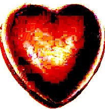 Chocolate heart on fire, addiction or love?