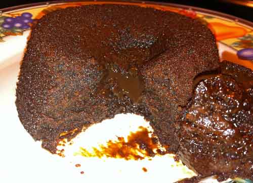 Chocolate lava cake from Trader Joe's.