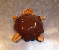 Yummy homemade chocolate turtle candy. Yummy homemade chocolate turtle candy.