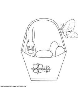 Easter basket coloring page.