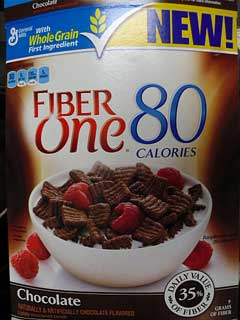 Fiber One  chocolate cereal.