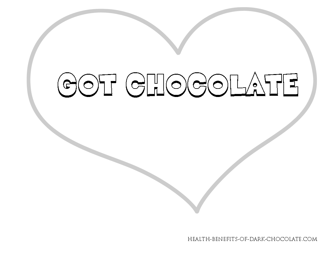 Got chocolate printable Valentine coloring page.