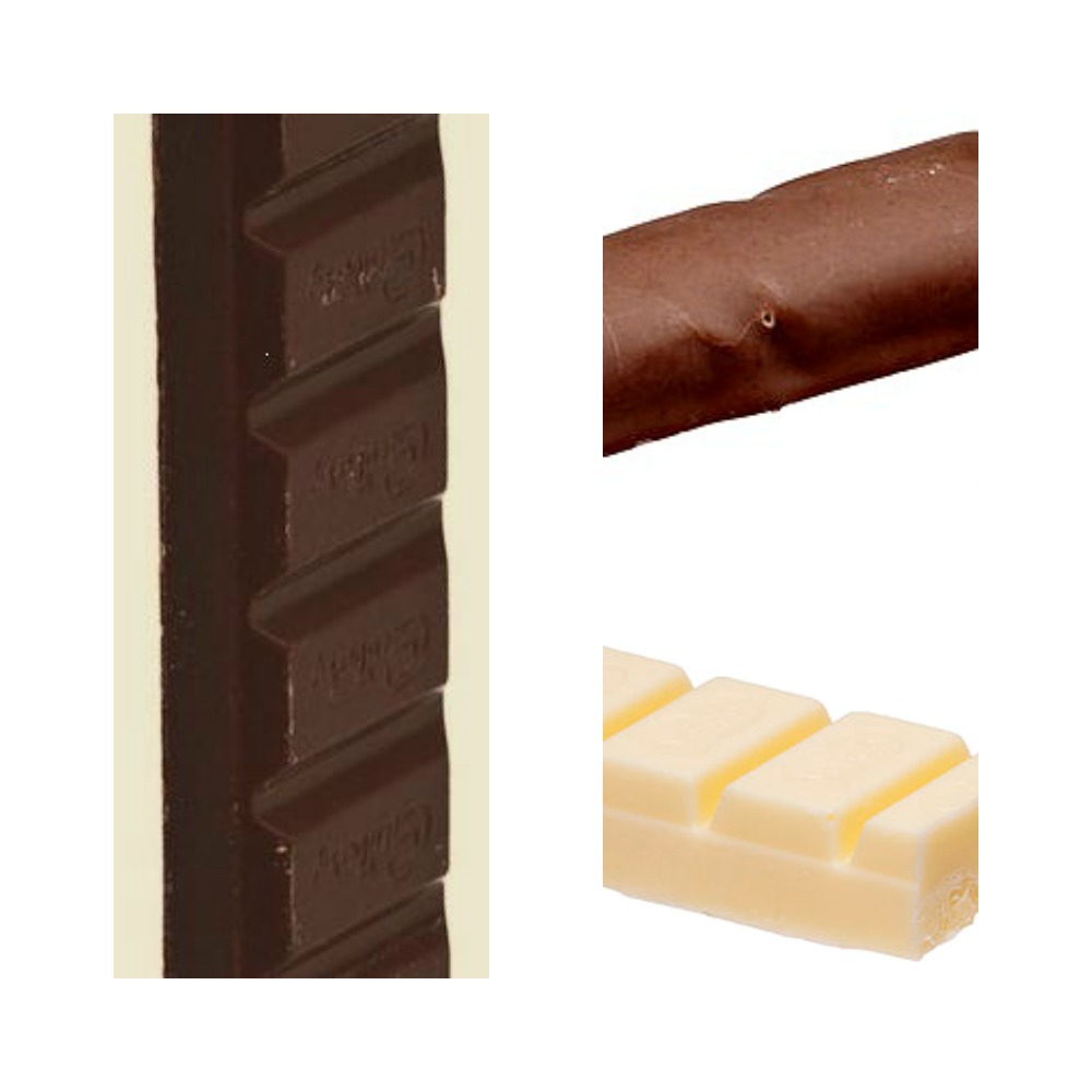 Three chocolate bars.