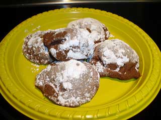 chocolate-meltaway cookies on a plate