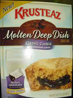 Krusteaz molten deep dish cookie mix.