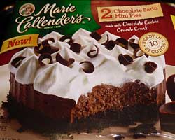 Chocolate Satin Mini Pies by Marie Callender.