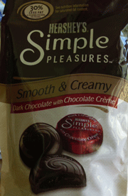 Dark Chocolate Simple Pleasures candy by Hershey.