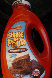Shake n Pour brownies by Betty Crocker.