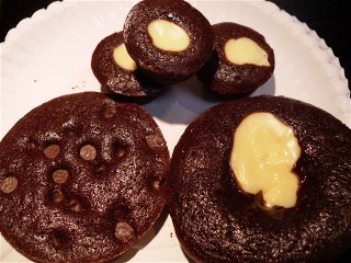 Chocolate muffin tops and mini muffins.