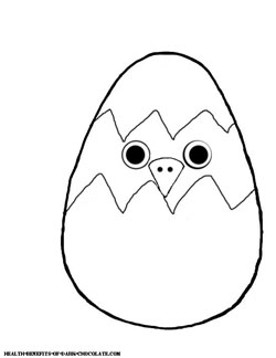 Hatching chick coloring page.