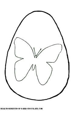 Egg with butterfly decoration.