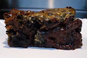 oreobrownie with chocolate chips