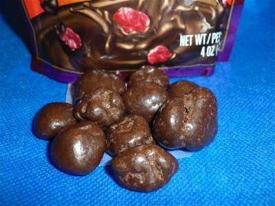 Raisinets dark chocolate cover cherries.