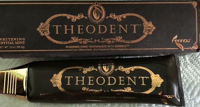 A tube of Theodent toothpaste.